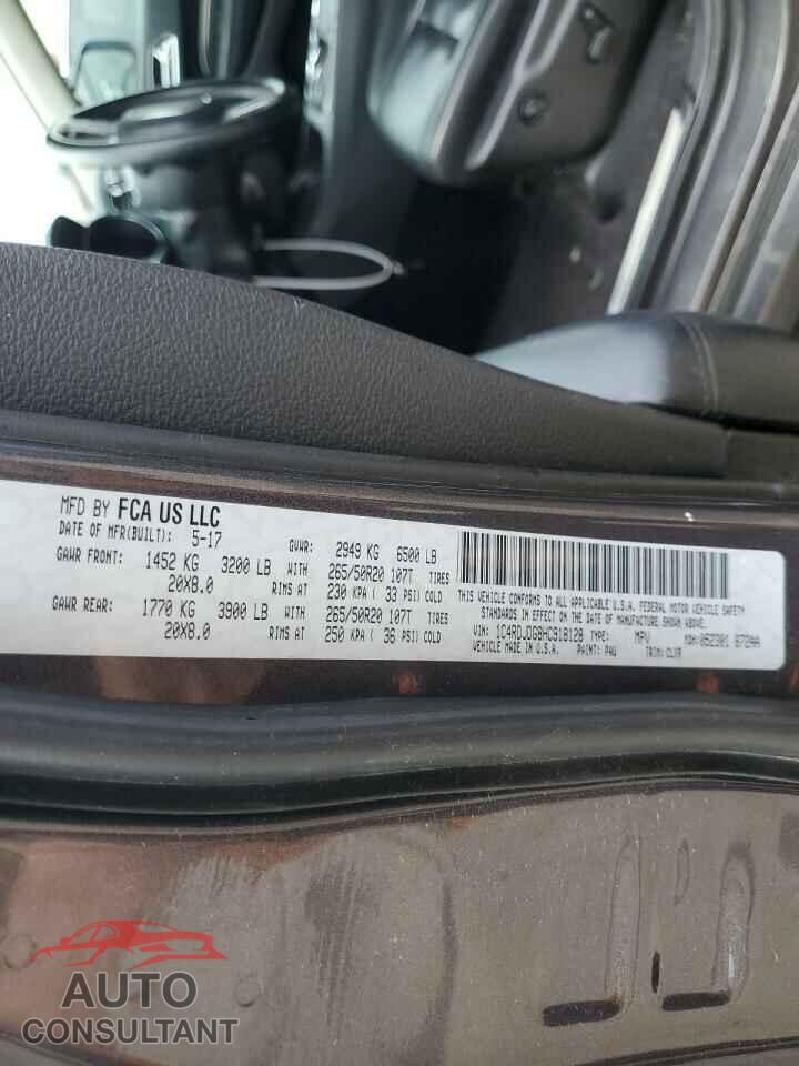 DODGE DURANGO 2017 - 1C4RDJDG8HC918128
