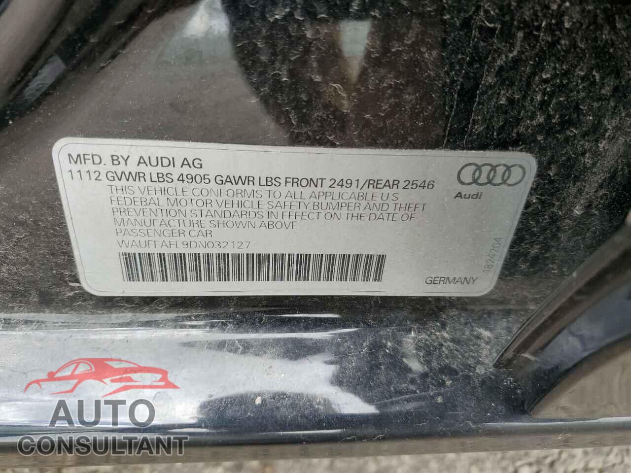 AUDI A4 2013 - WAUFFAFL9DN032127