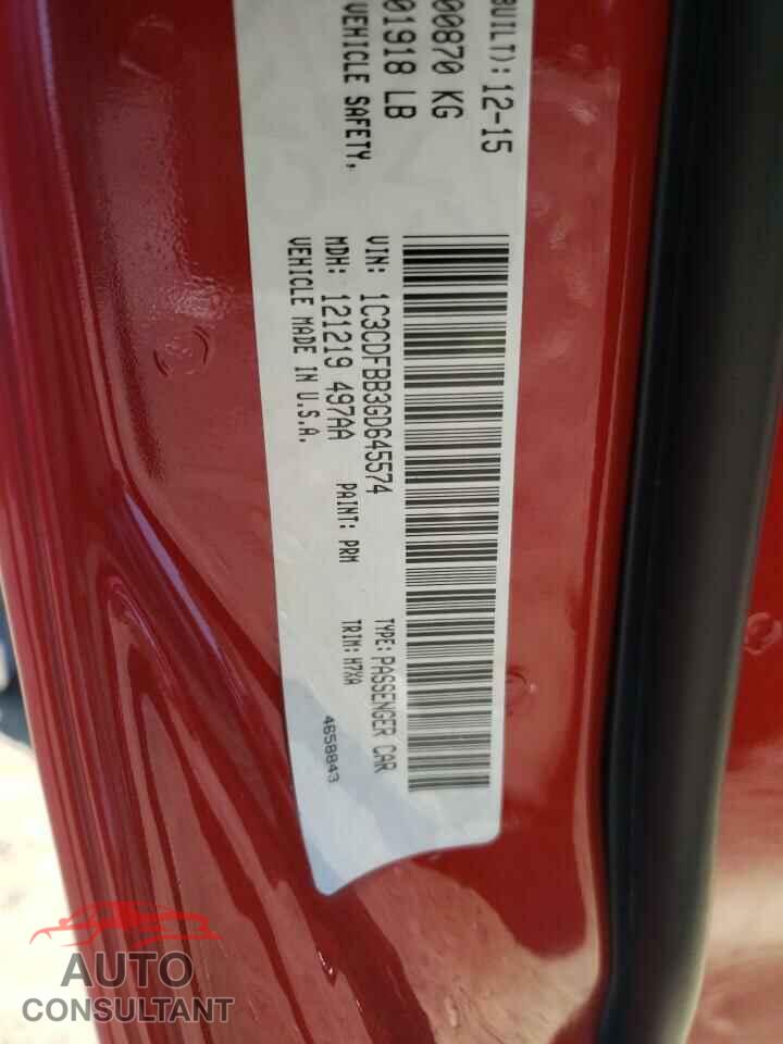 DODGE DART 2016 - 1C3CDFBB3GD645574