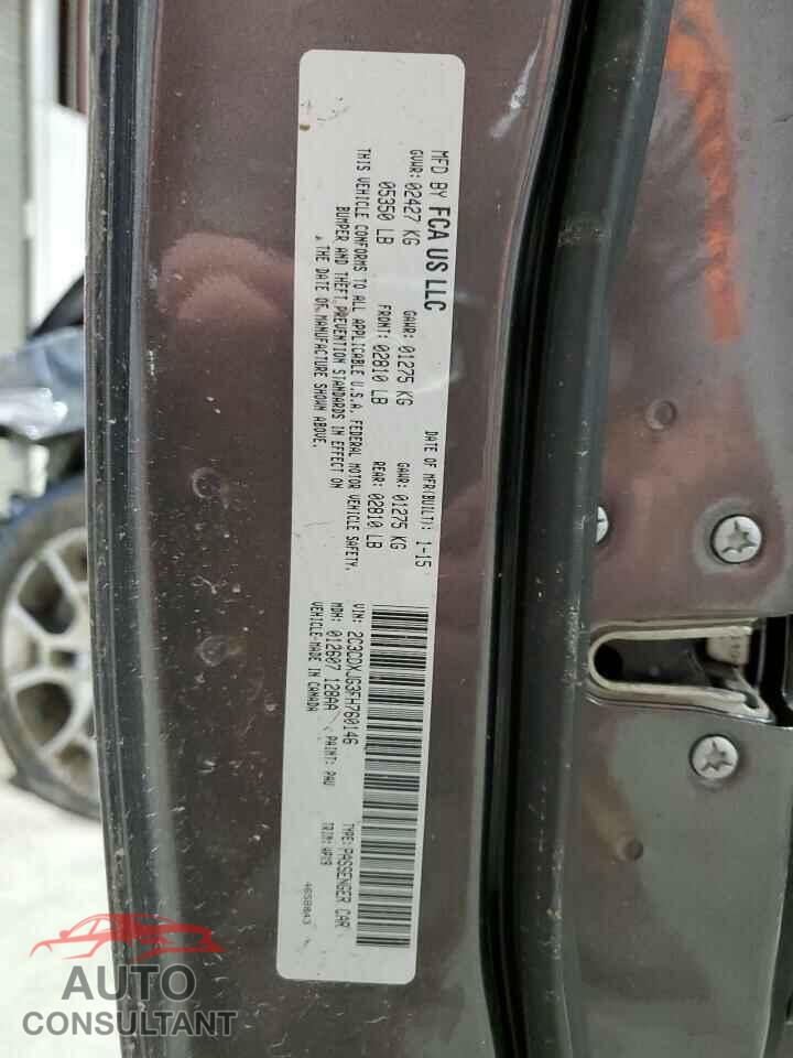 DODGE CHARGER 2015 - 2C3CDXJG3FH760146