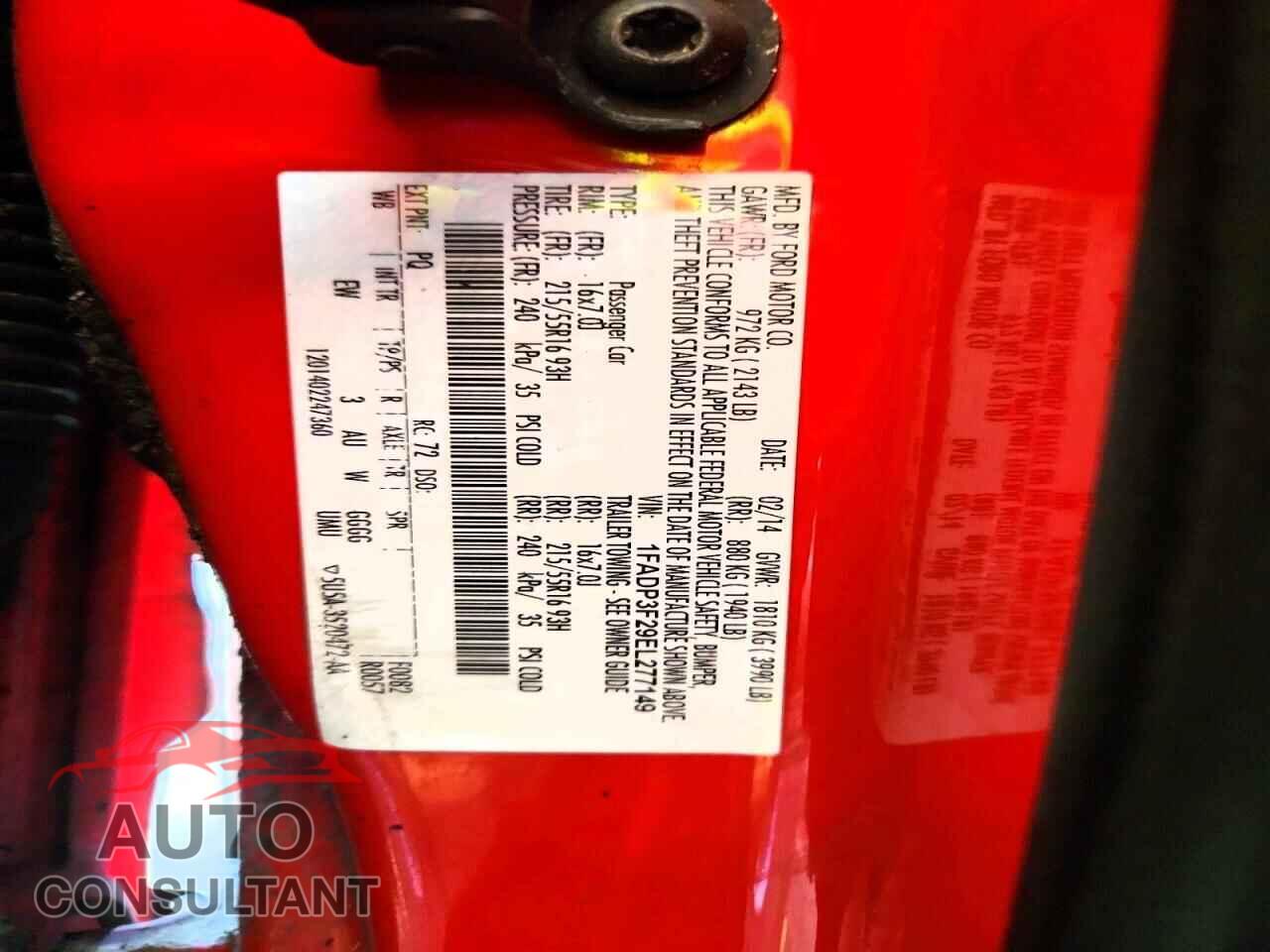 FORD FOCUS 2014 - 1FADP3F29EL277149