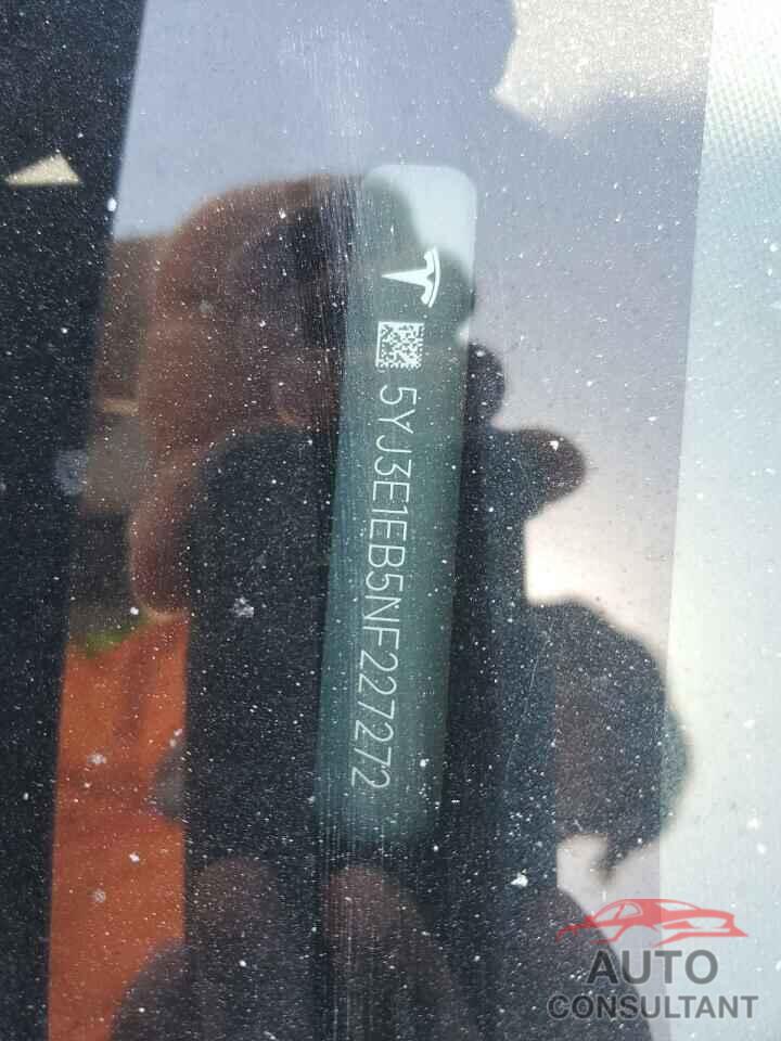 TESLA MODEL 3 2022 - 5YJ3E1EB5NF227272