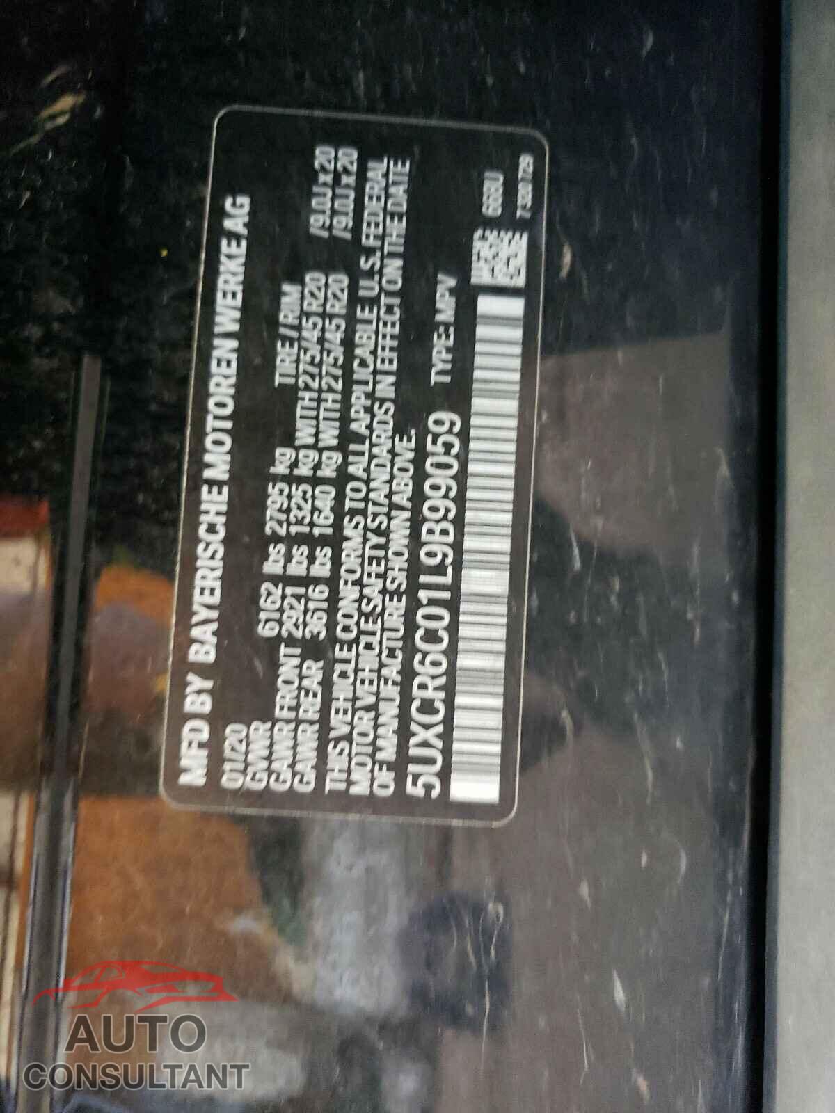 BMW X5 2020 - 5UXCR6C01L9B99059
