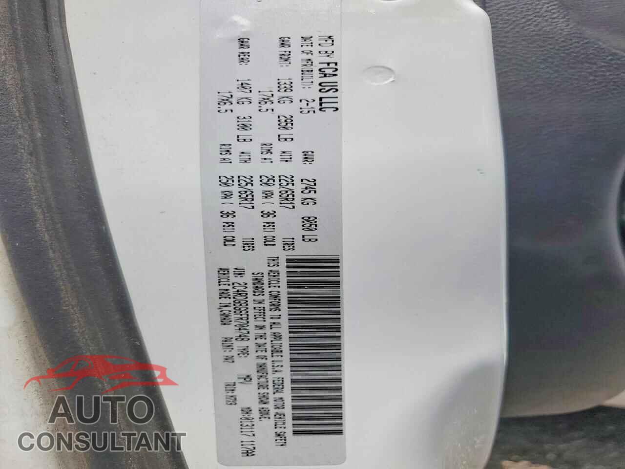 DODGE CARAVAN 2015 - 2C4RDGBG6FR704748