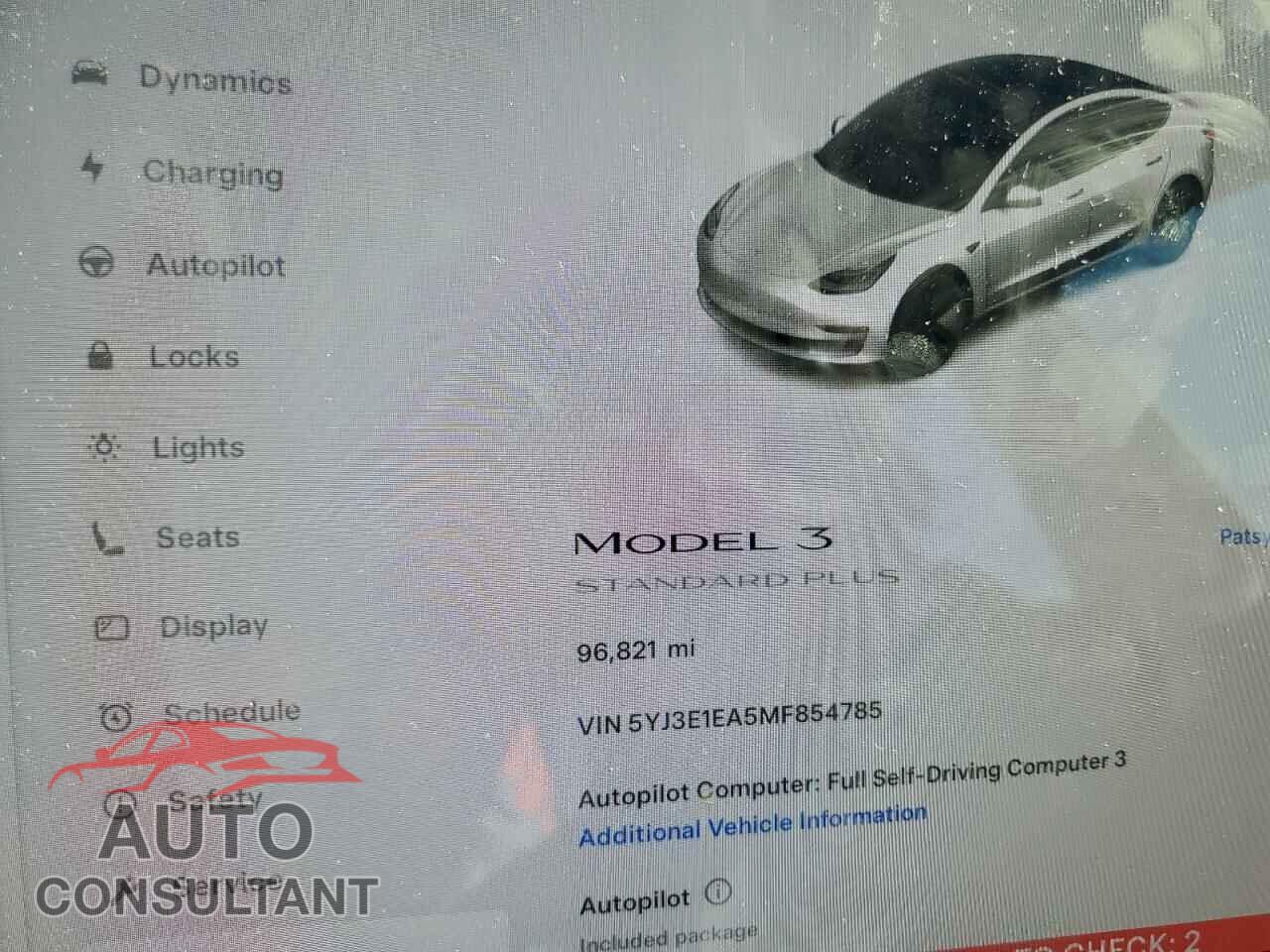 TESLA MODEL 3 2021 - 5YJ3E1EA5MF854785