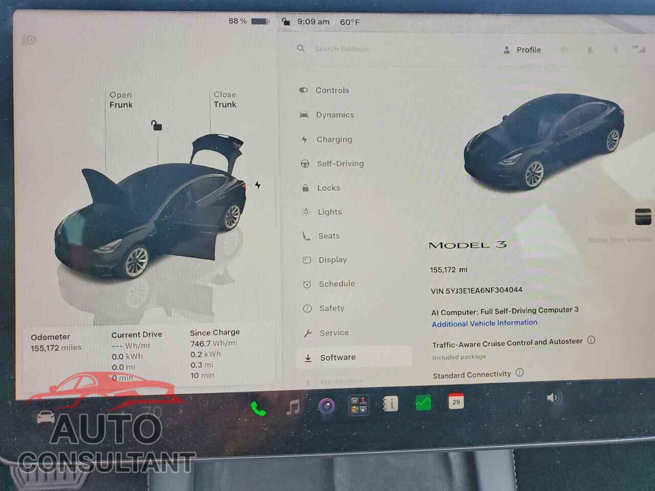 TESLA MODEL 3 2022 - 5YJ3E1EA6NF304044