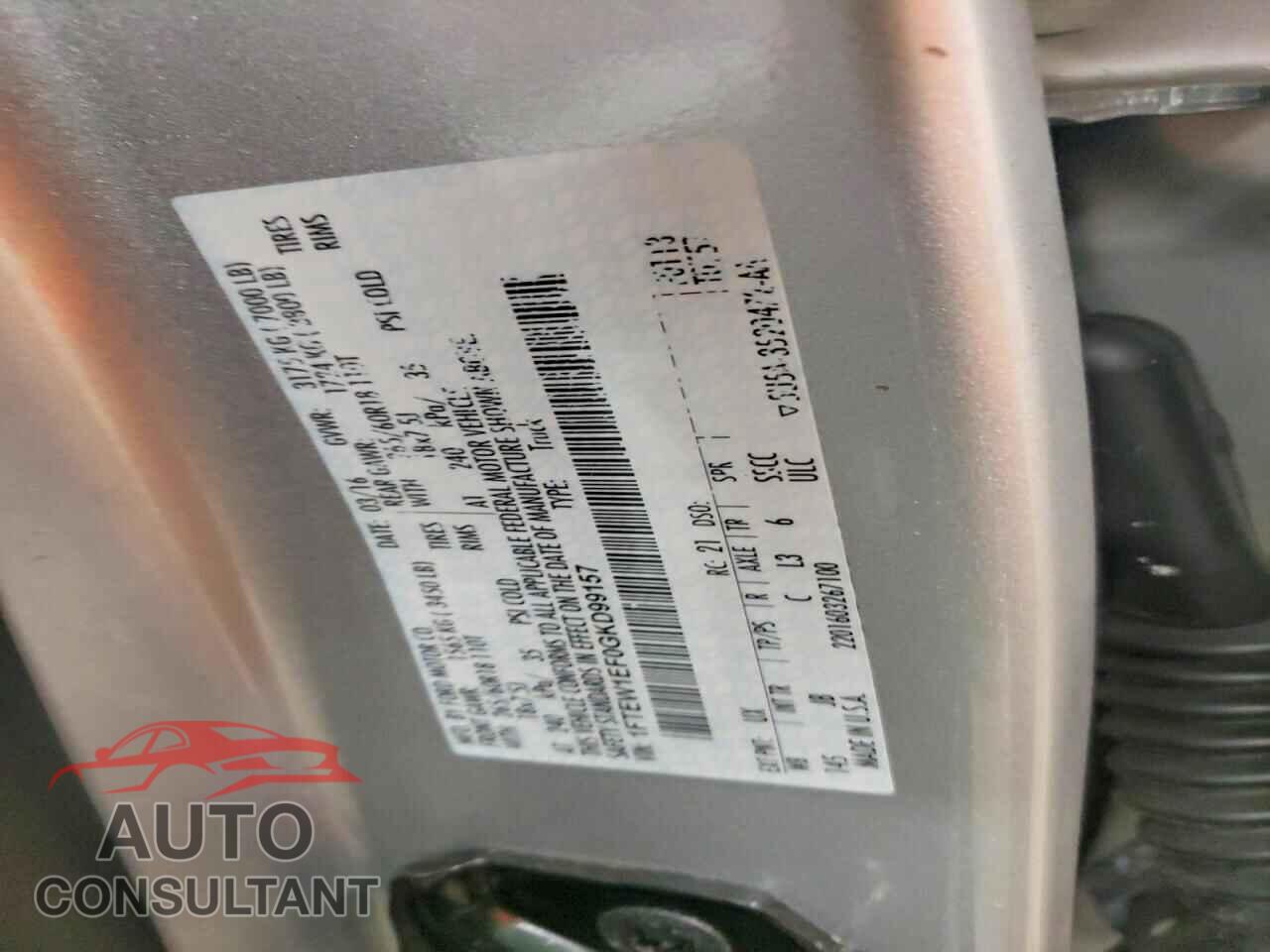 FORD F150 2016 - 1FTEW1EF0GKD99157