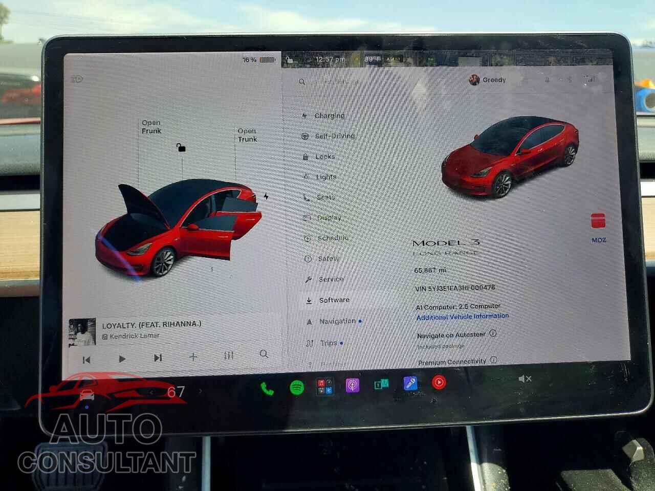 TESLA MODEL 3 2017 - 5YJ3E1EA3HF000478