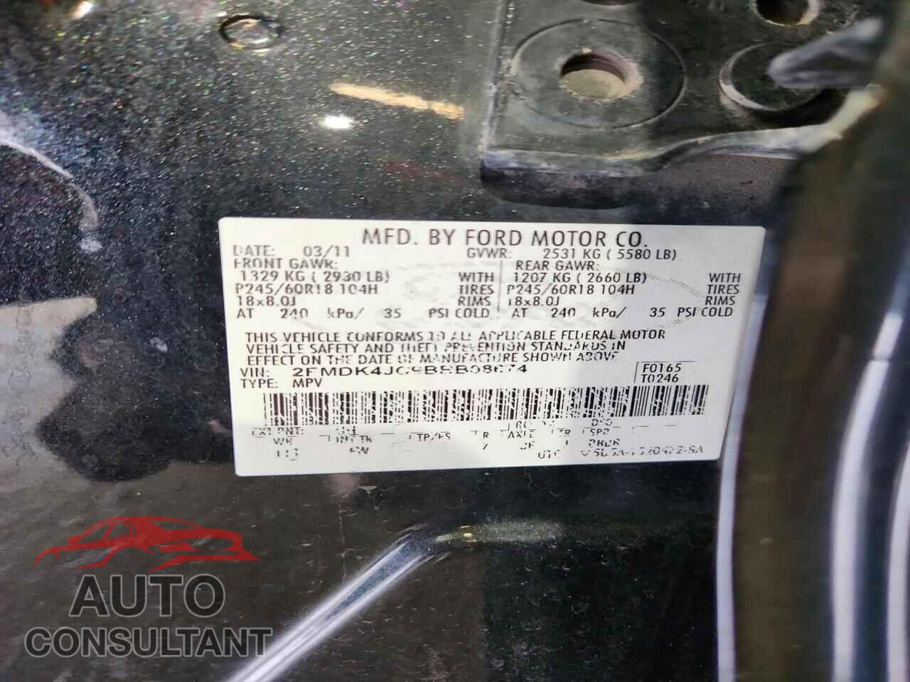 FORD EDGE 2011 - 2FMDK4JC9BBB08674