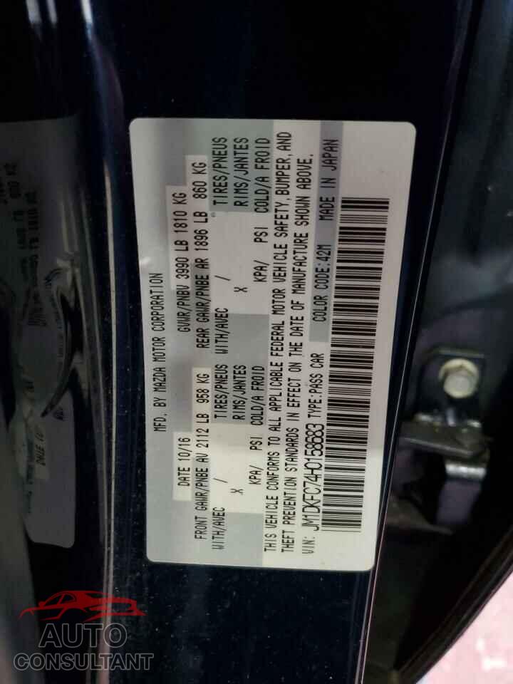 MAZDA CX-3 2017 - JM1DKFC74H0158683