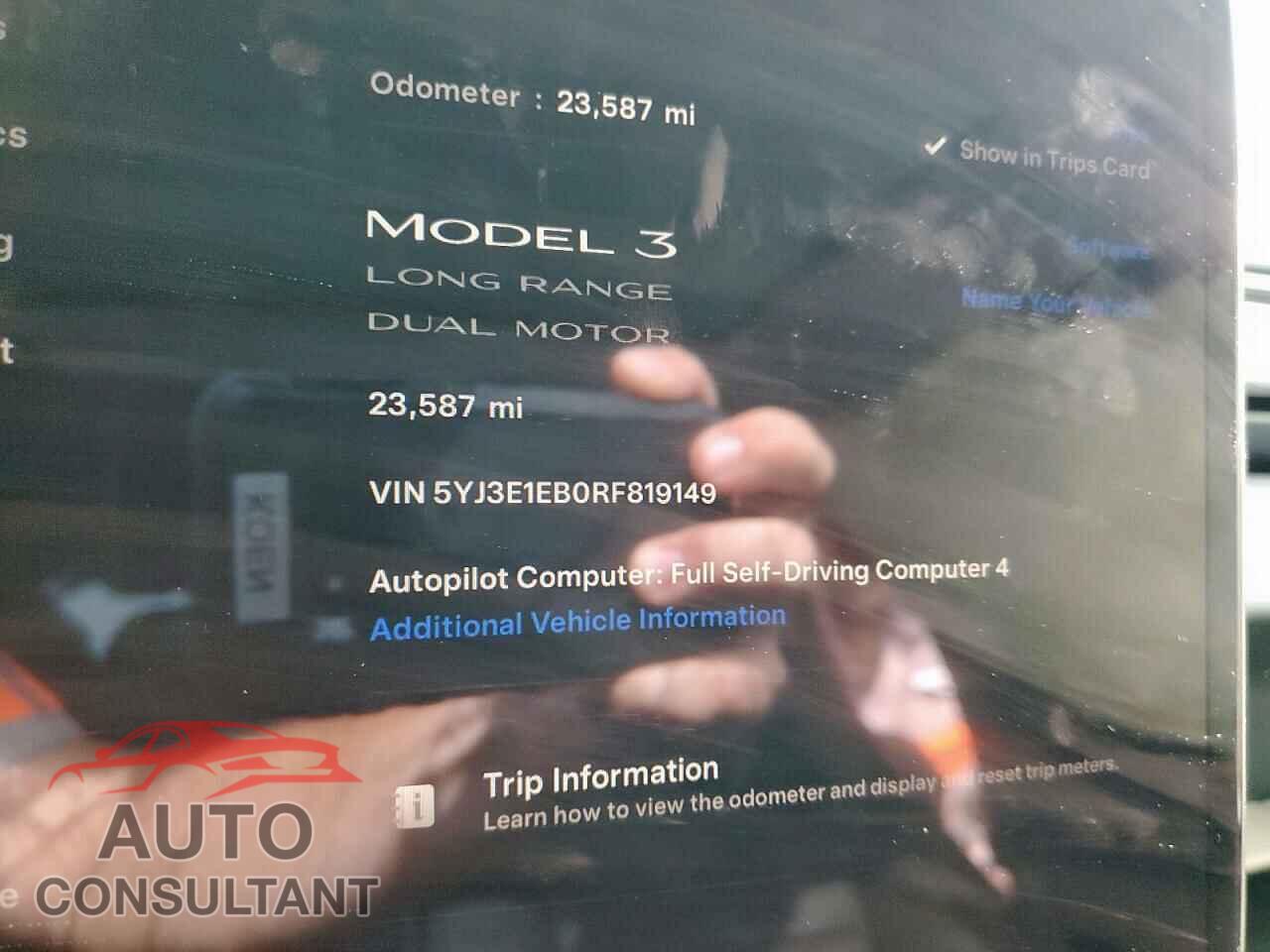 TESLA MODEL 3 2024 - 5YJ3E1EB0RF819149