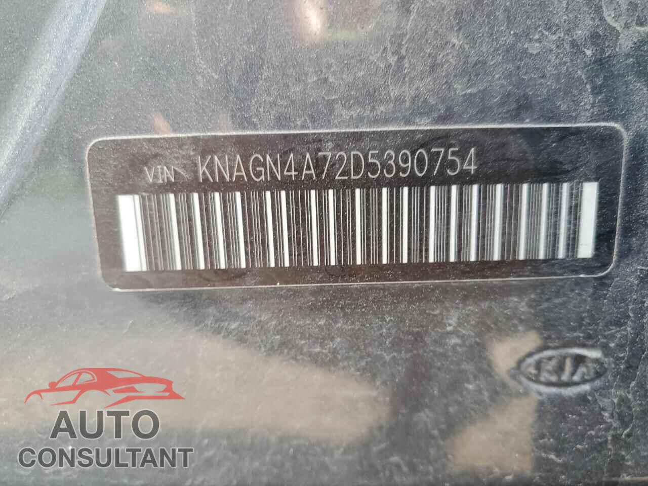 KIA OPTIMA 2013 - KNAGN4A72D5390754
