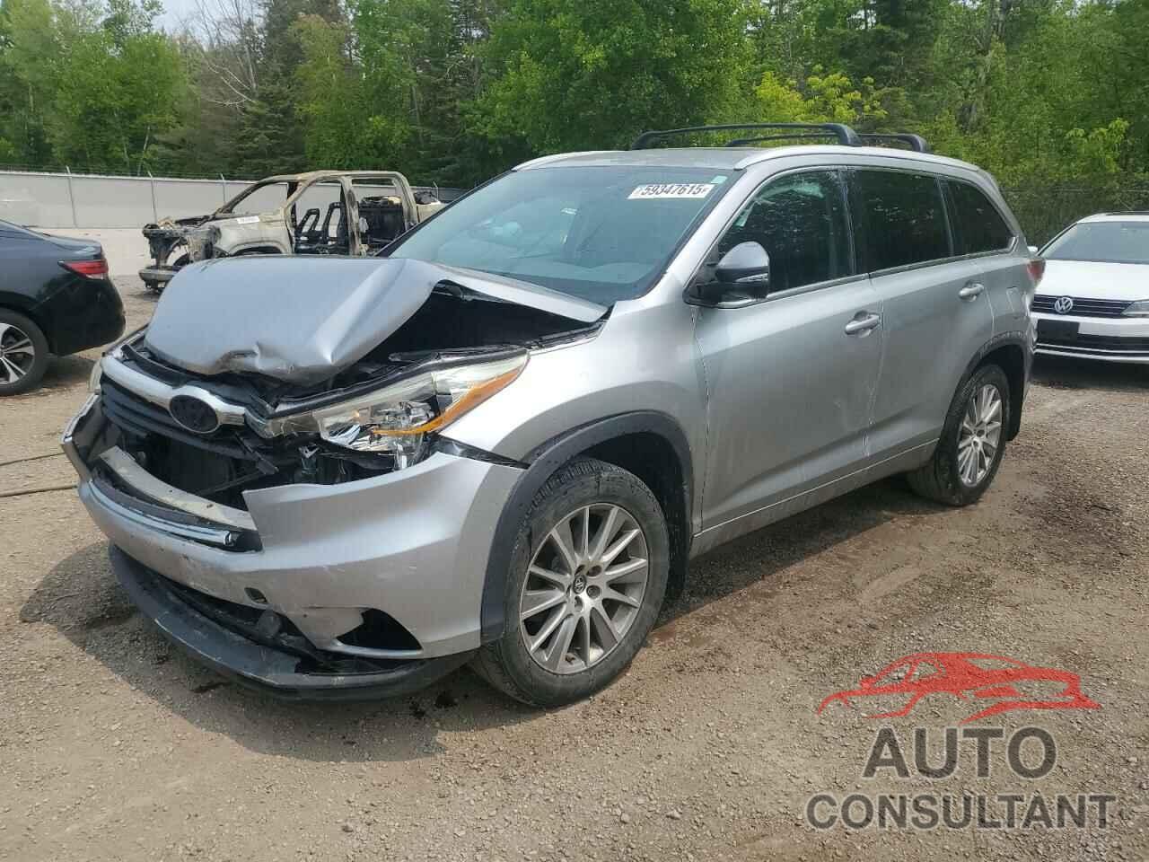 TOYOTA HIGHLANDER 2016 - 5TDJKRFH6GS258319