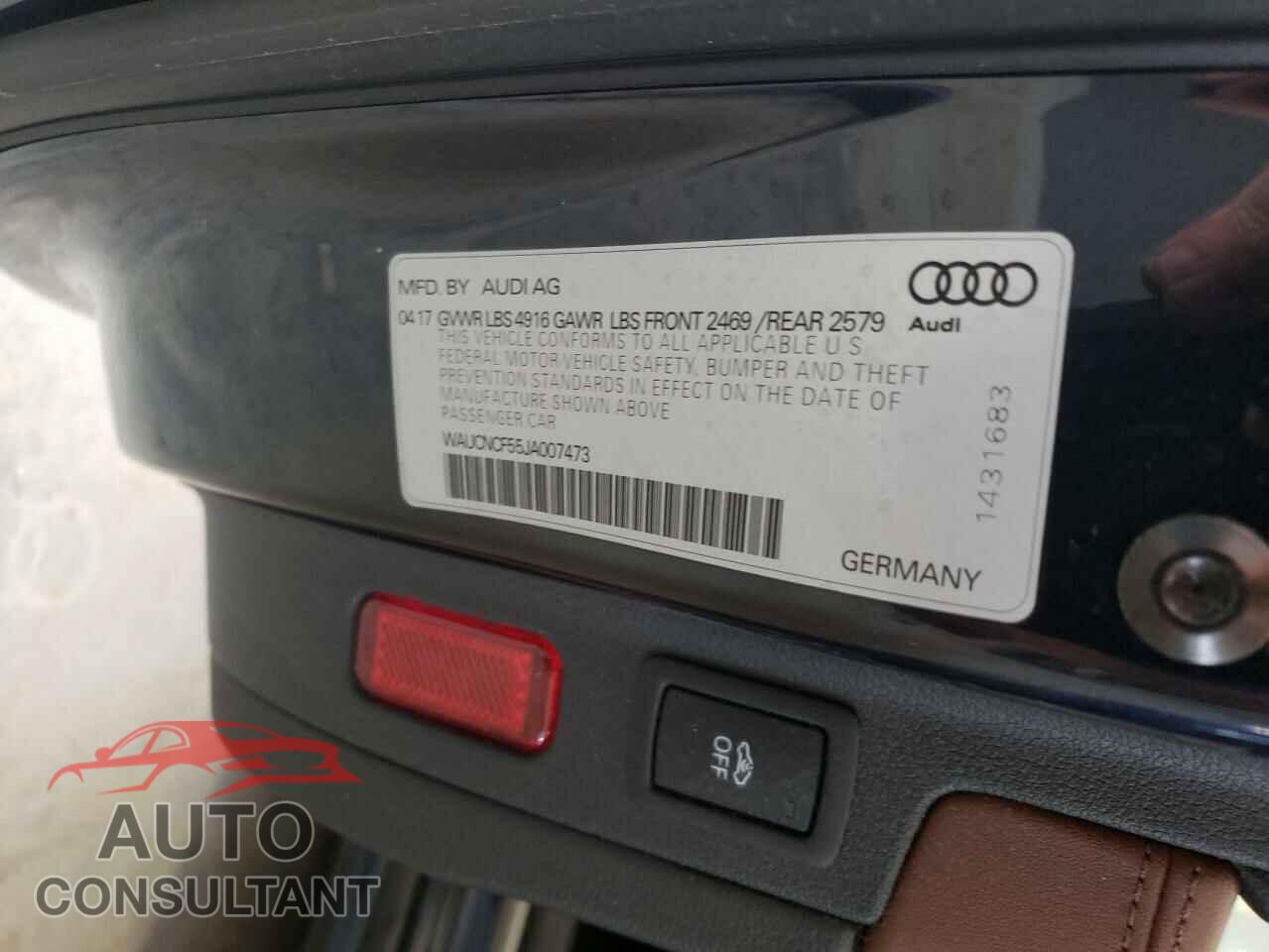 AUDI A5 2018 - WAUCNCF55JA007473