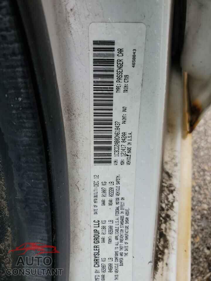 DODGE AVENGER 2013 - 1C3CDZAB0DN618437