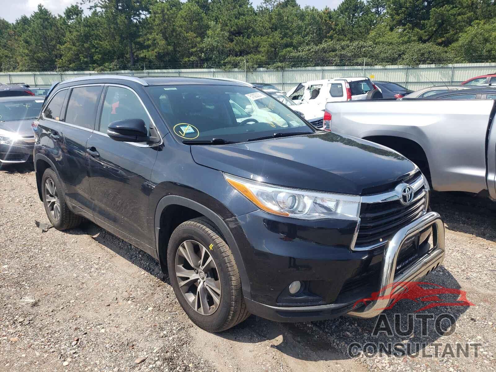 TOYOTA HIGHLANDER 2016 - 5TDJKRFH3GS501830