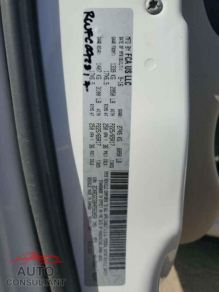 DODGE CARAVAN 2017 - 2C4RDGCG8HR562050