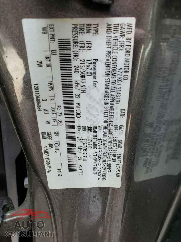 FORD FOCUS 2012 - 1FAHP3M25CL176014