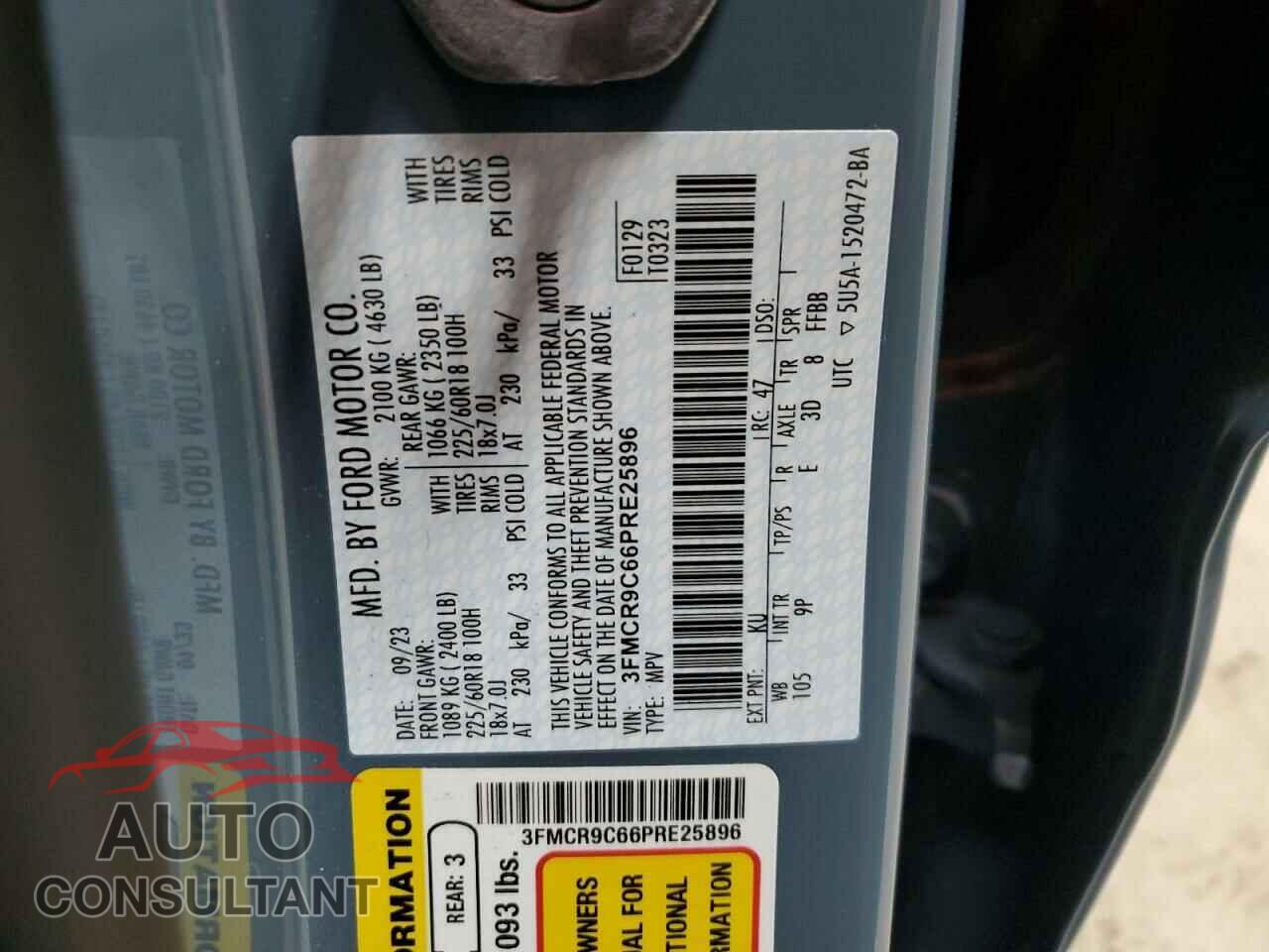 FORD BRONCO 2023 - 3FMCR9C66PRE25896
