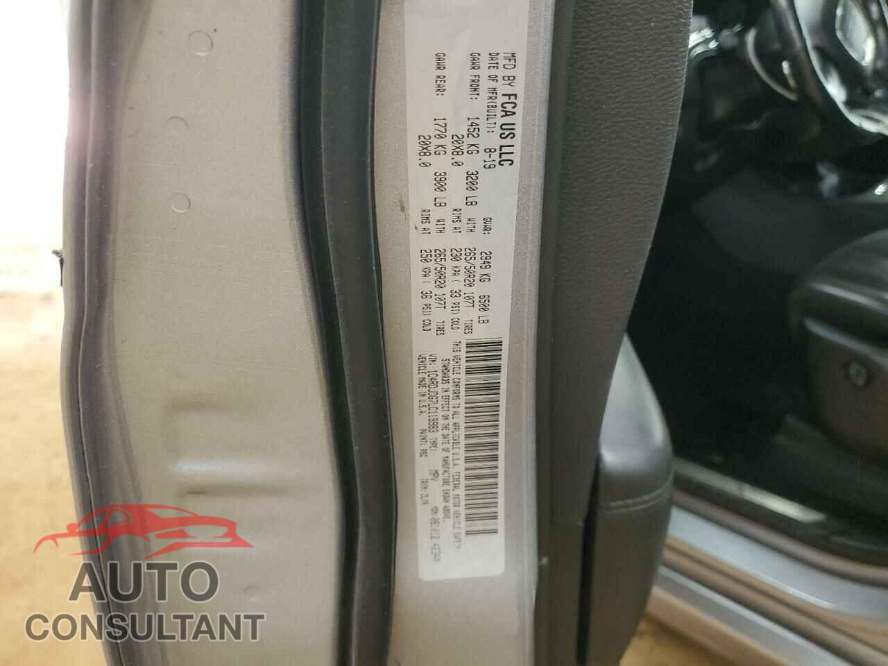 DODGE DURANGO 2020 - 1C4RDJDG7LC119983