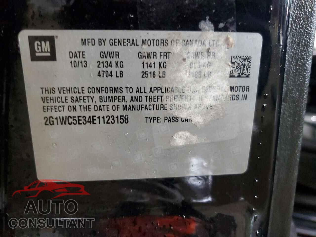 CHEVROLET IMPALA 2014 - 2G1WC5E34E1123158