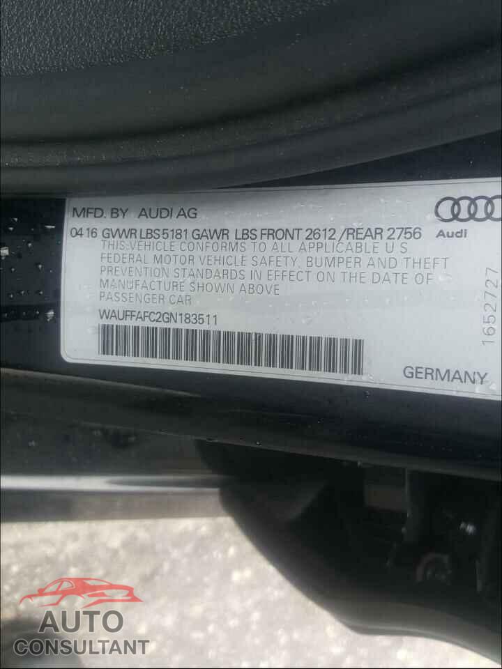 AUDI A6 2016 - WAUFFAFC2GN183511