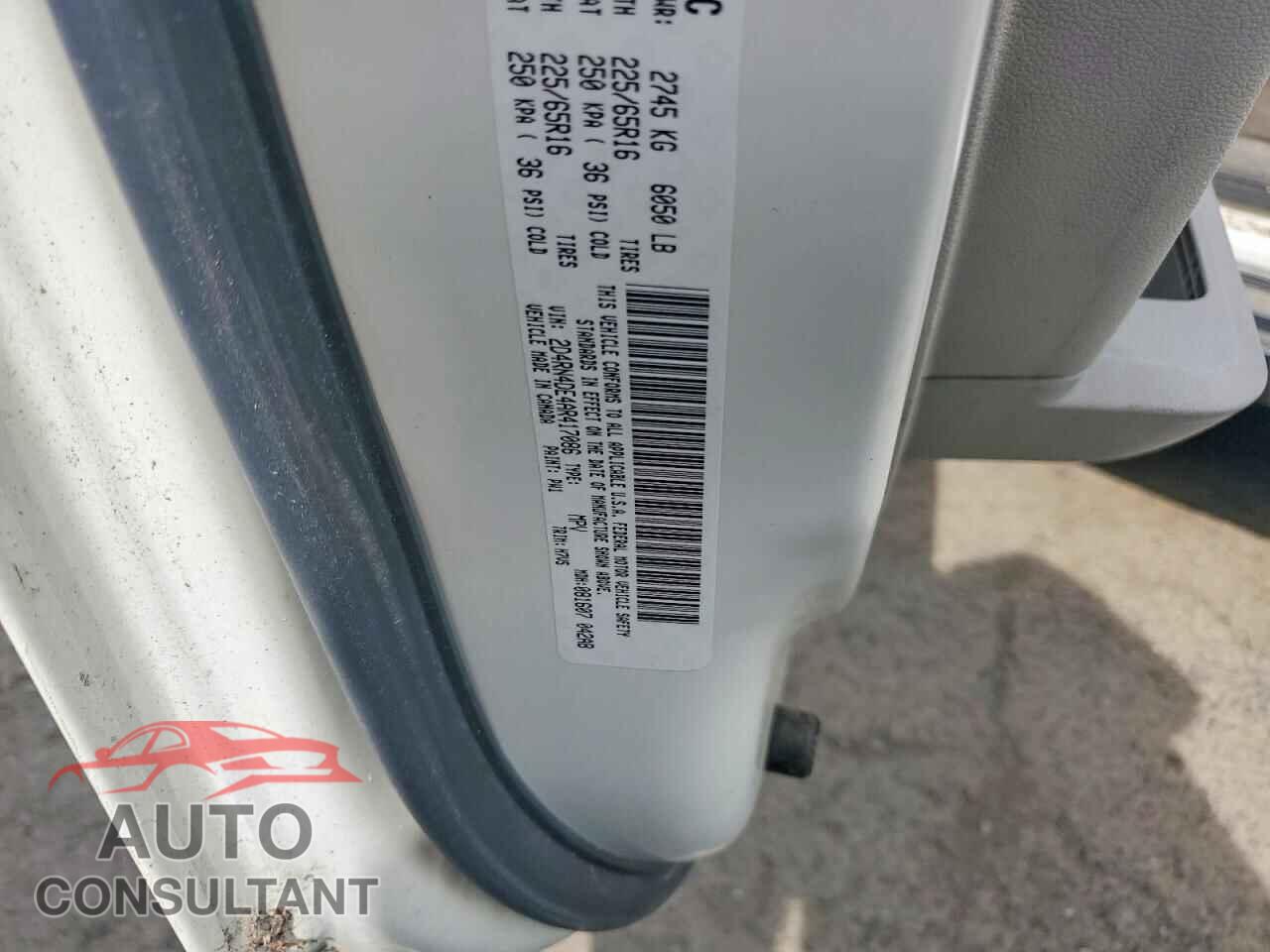 DODGE CARAVAN 2010 - 2D4RN4DE4AR417086