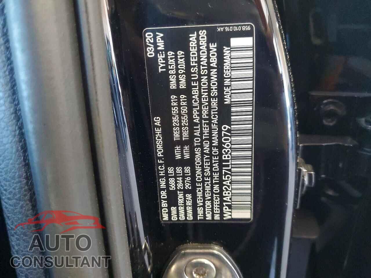 PORSCHE MACAN 2020 - WP1AB2A57LLB36079