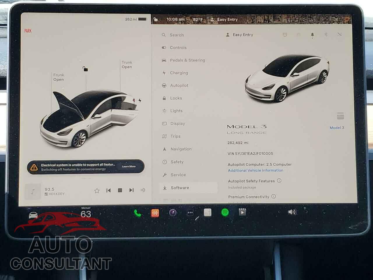 TESLA MODEL 3 2018 - 5YJ3E1EA2JF010005