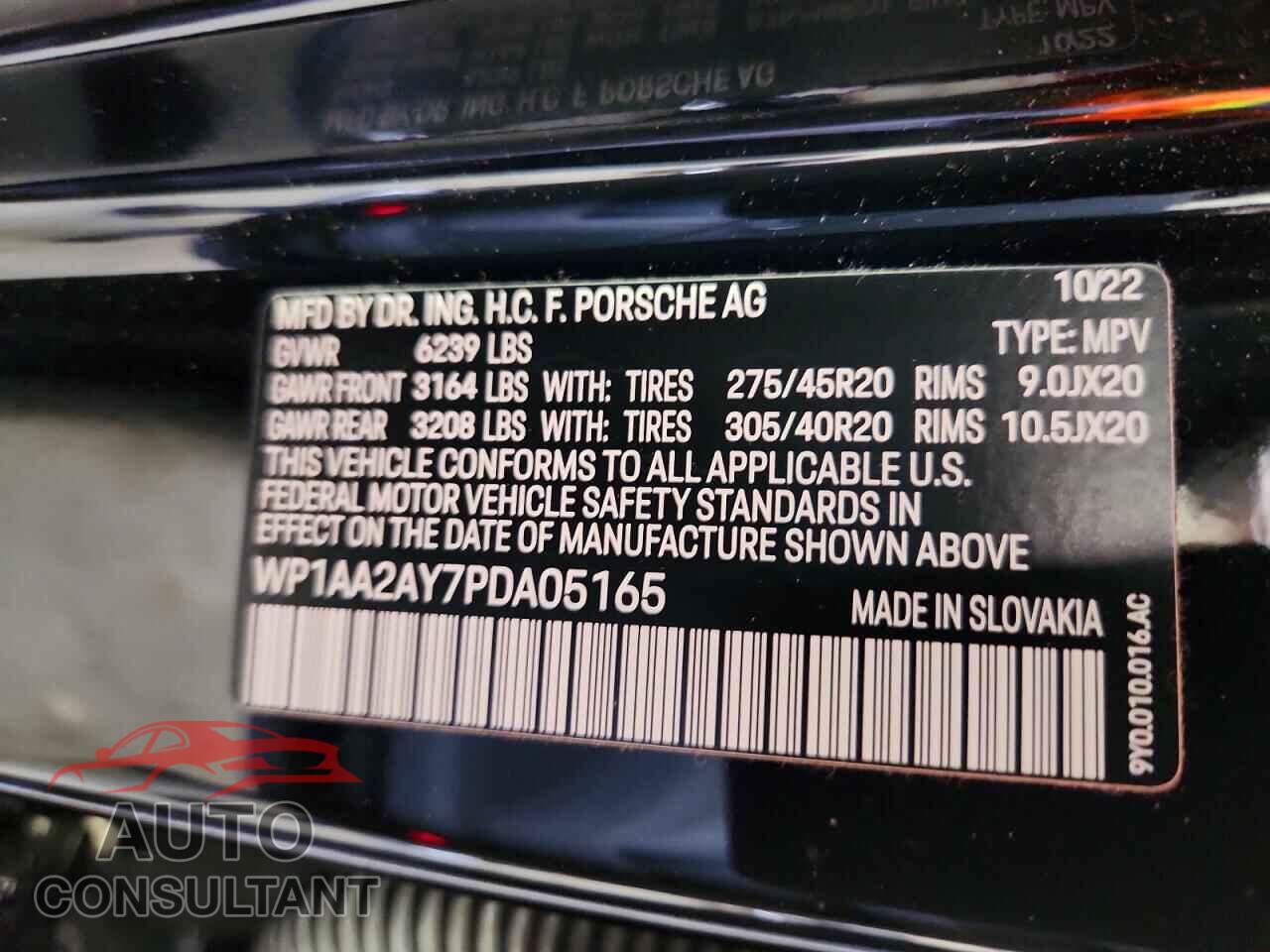 PORSCHE CAYENNE 2023 - WP1AA2AY7PDA05165