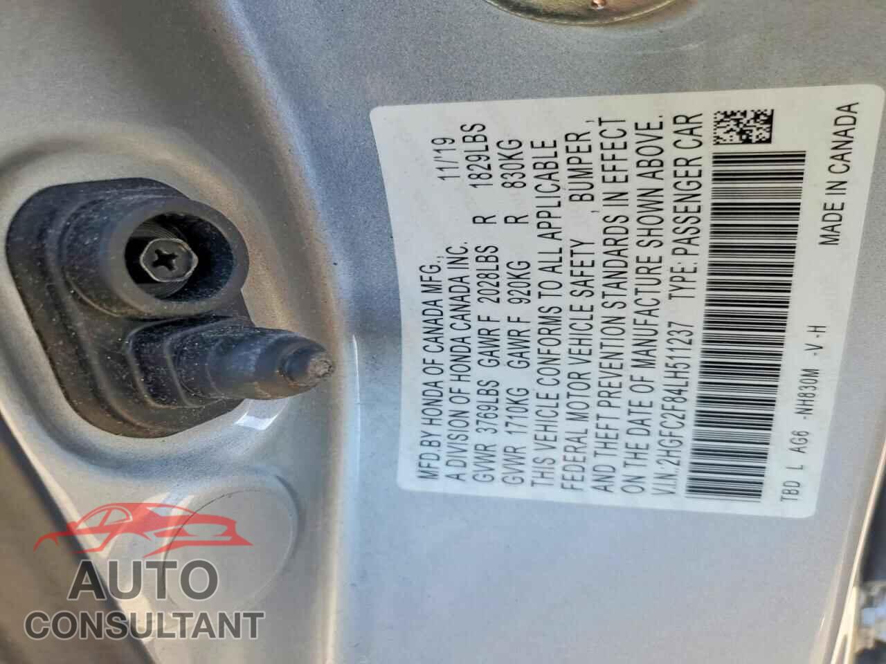 HONDA CIVIC 2020 - 2HGFC2F84LH511237