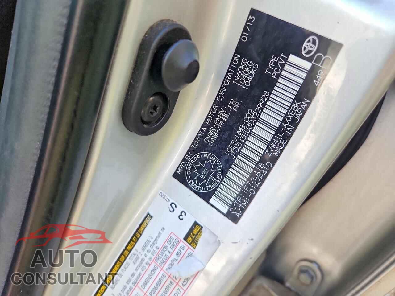 TOYOTA PRIUS 2013 - JTDZN3EU3D3229928