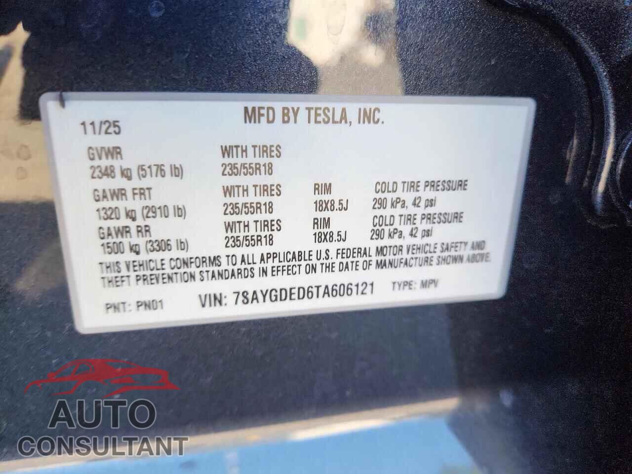 TESLA MODEL Y 2026 - 7SAYGDED6TA606121