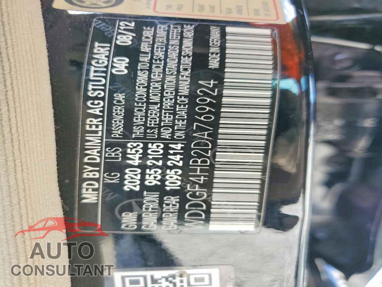 MERCEDES-BENZ C-CLASS 2013 - WDDGF4HB2DA769924