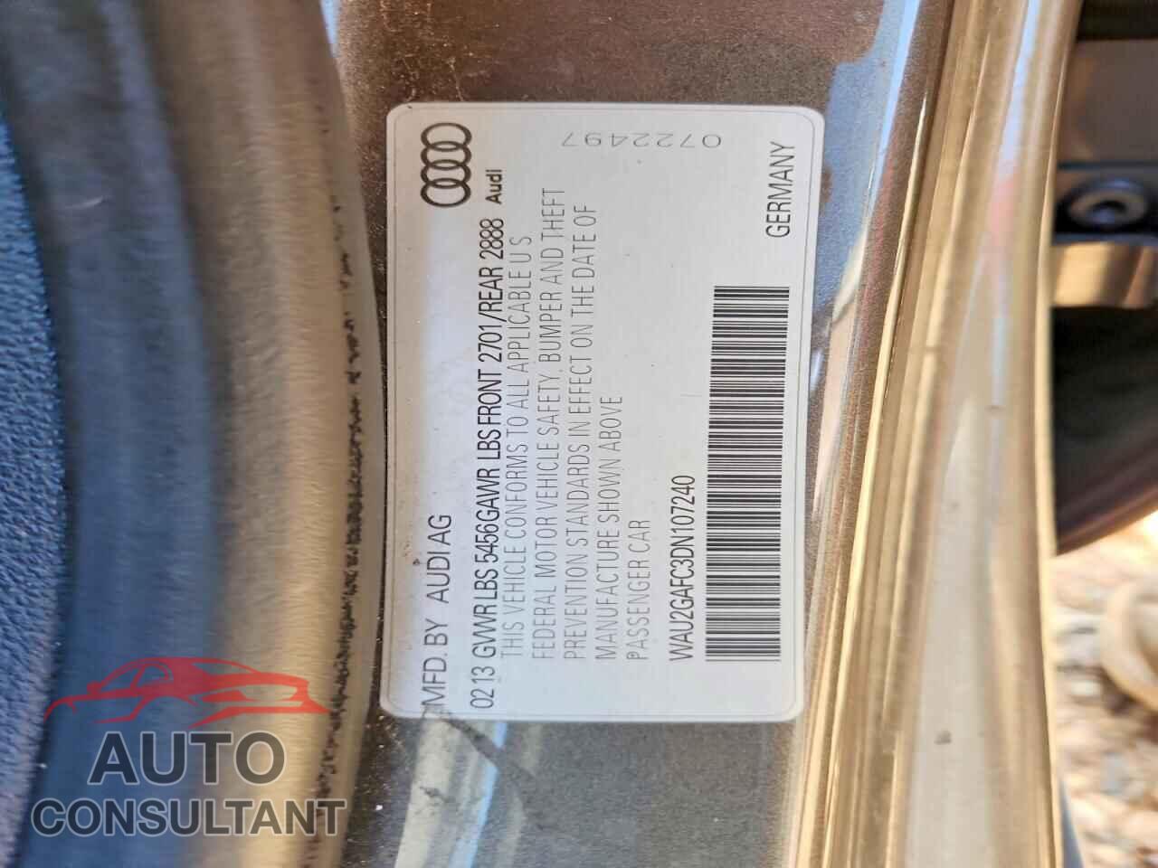 AUDI A7 2013 - WAU2GAFC3DN107240