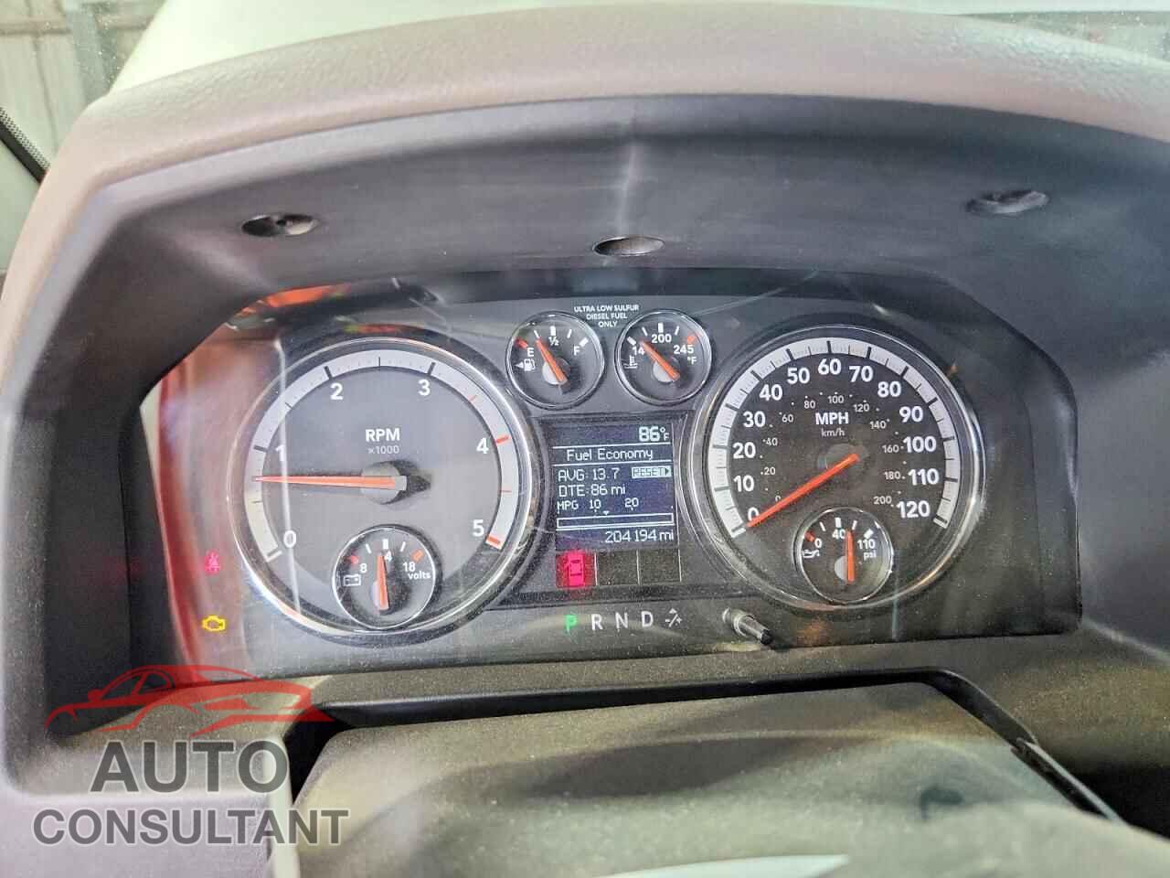 DODGE RAM 2500 2012 - 3C6UD5CL4CG289366