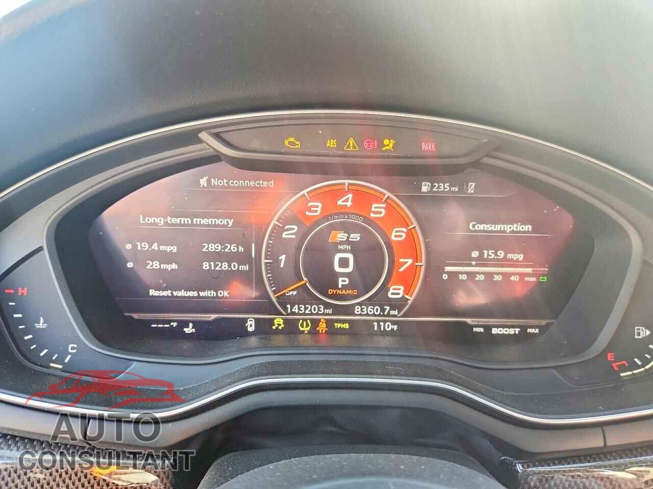 AUDI S5/RS5 2019 - WAUR4AF53KA025537