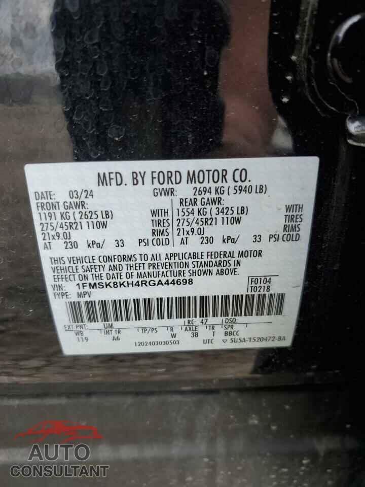 FORD EXPLORER 2024 - 1FMSK8KH4RGA44698
