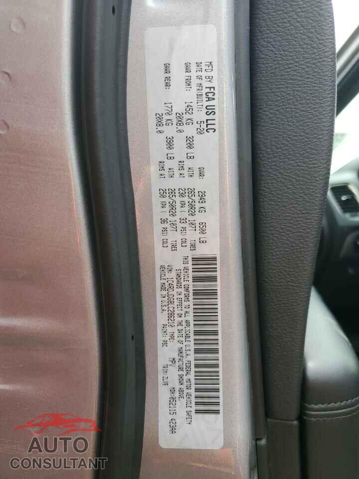 DODGE DURANGO 2020 - 1C4RDJDG8LC286210