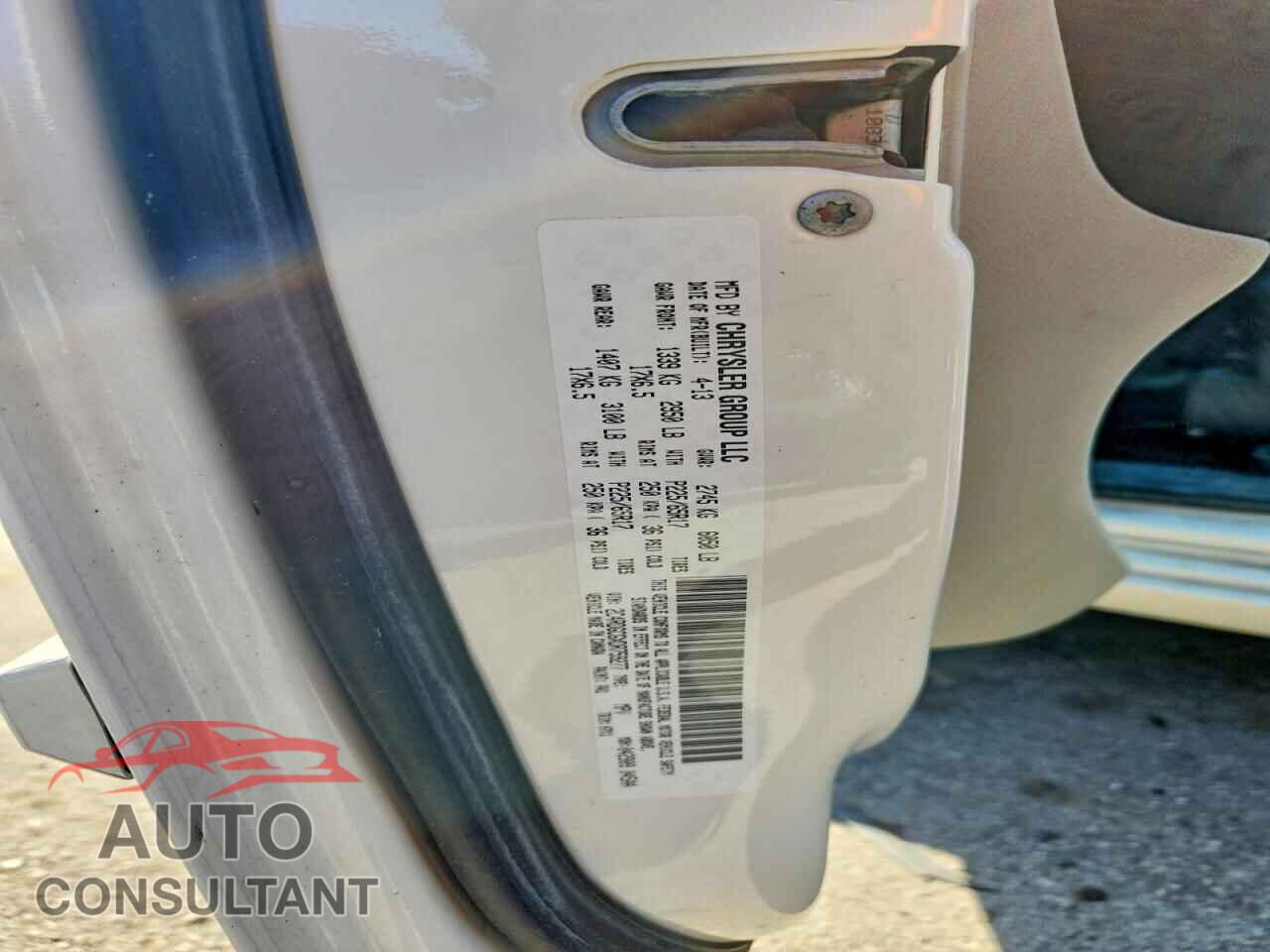 DODGE CARAVAN 2013 - 2C4RDGCGXDR759277
