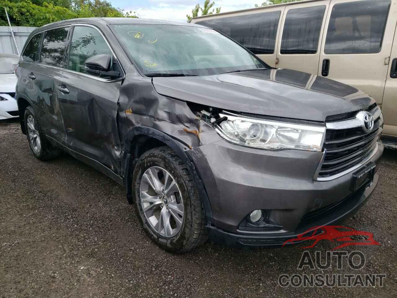 TOYOTA HIGHLANDER 2016 - 5TDBKRFH2GS251355