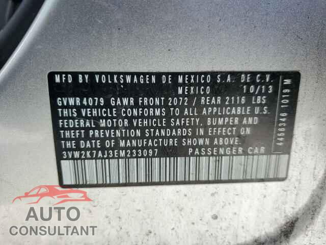 VOLKSWAGEN JETTA 2014 - 3VW2K7AJ3EM233097
