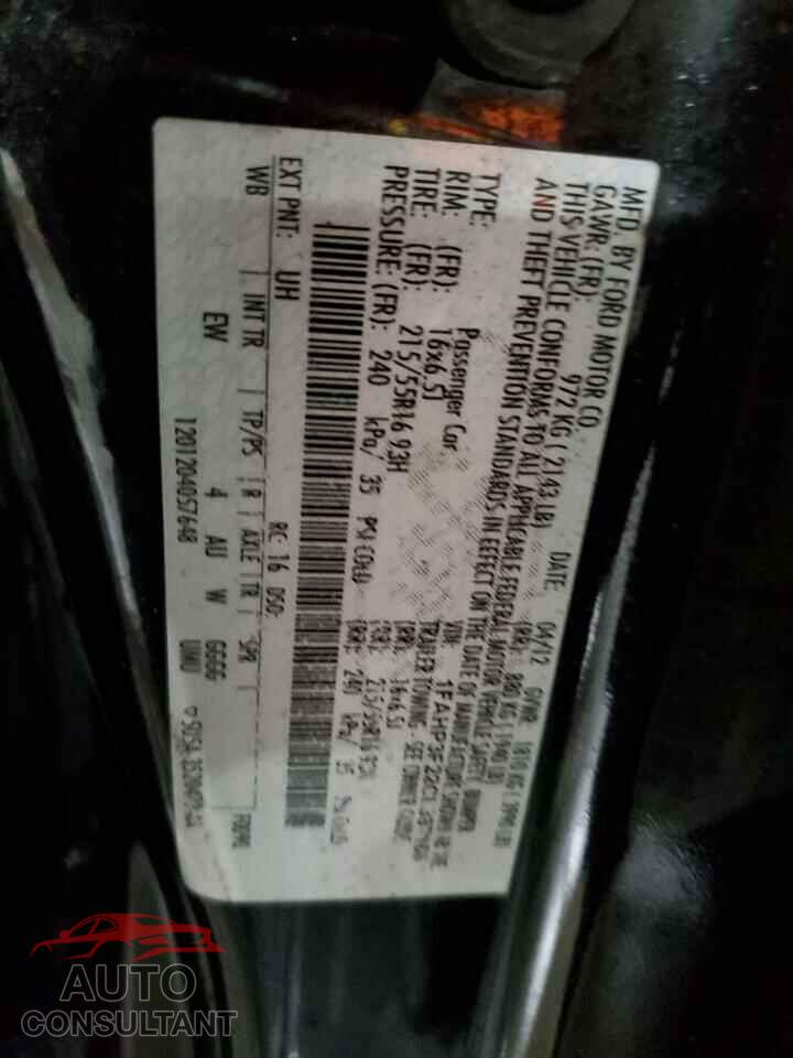 FORD FOCUS 2012 - 1FAHP3F22CL387166