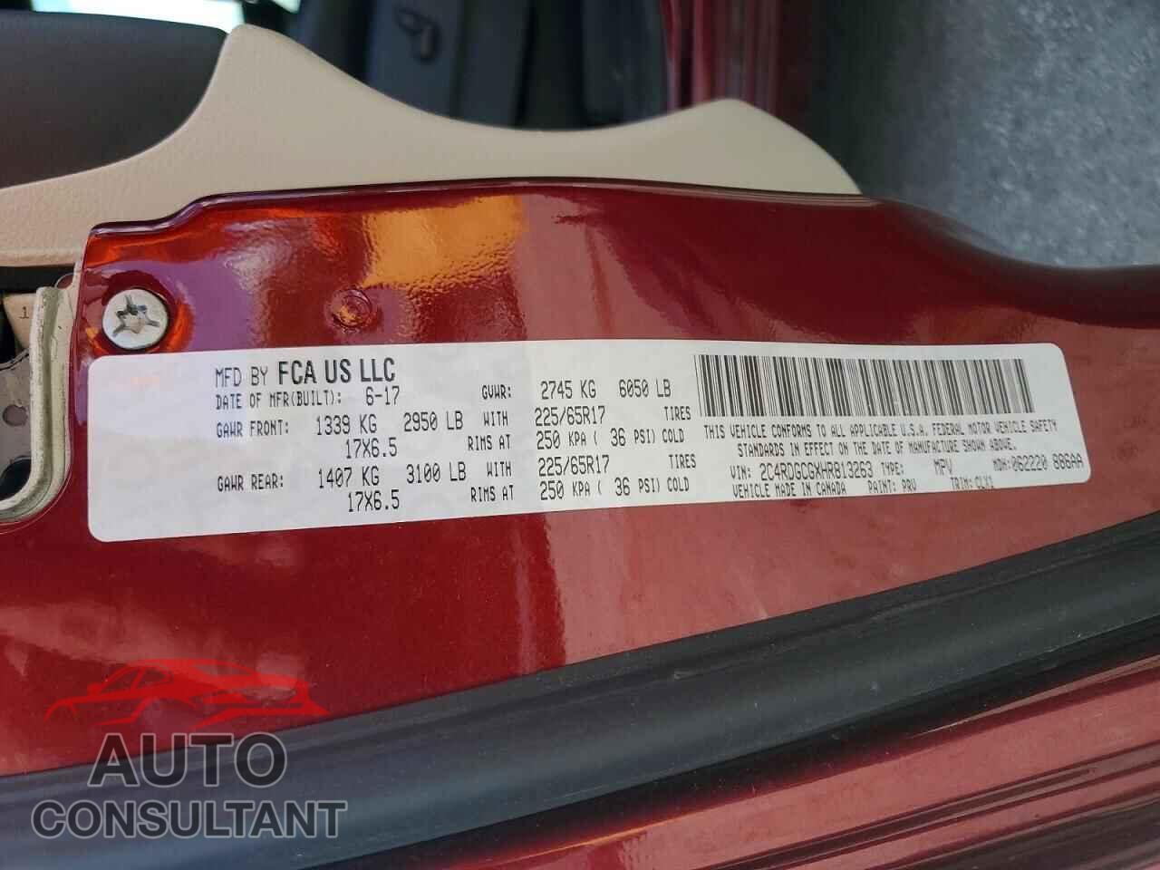 DODGE CARAVAN 2017 - 2C4RDGCGXHR813263