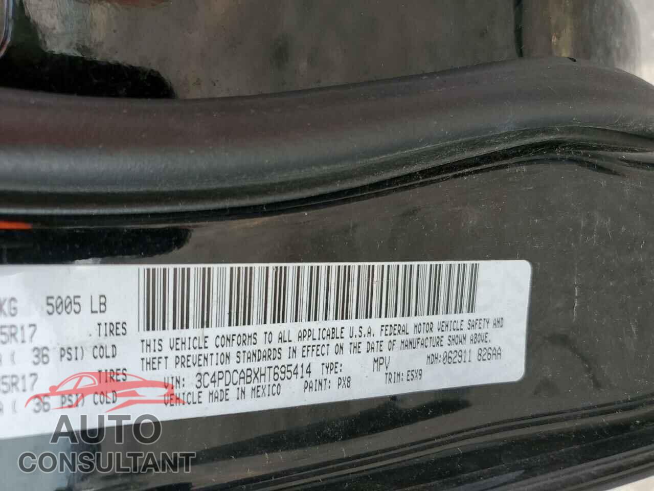 DODGE JOURNEY 2017 - 3C4PDCABXHT695414