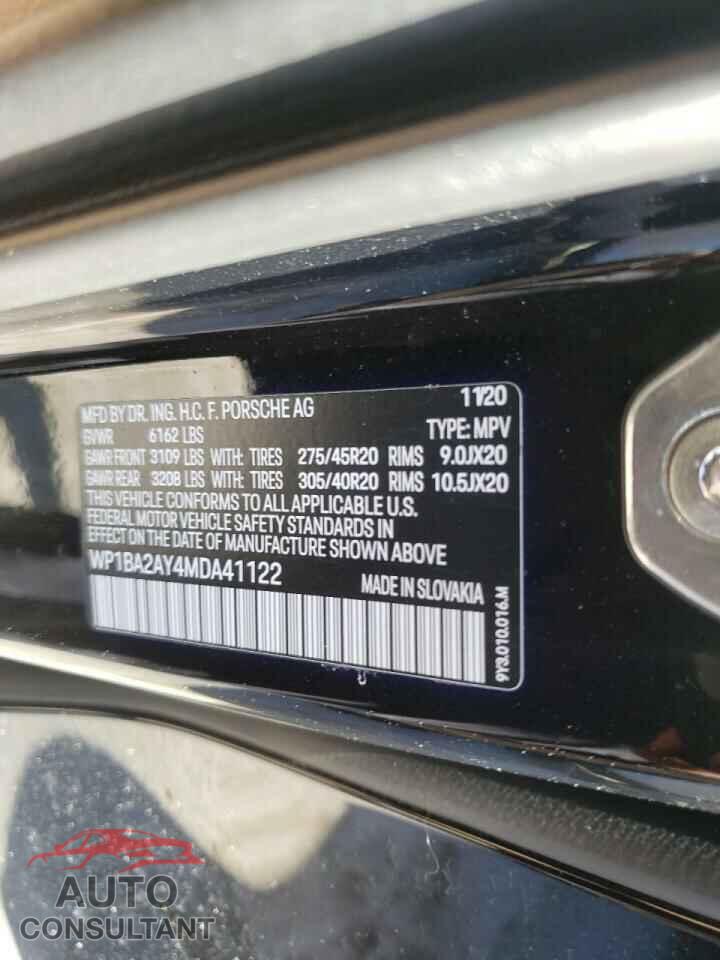 PORSCHE CAYENNE 2021 - WP1BA2AY4MDA41122