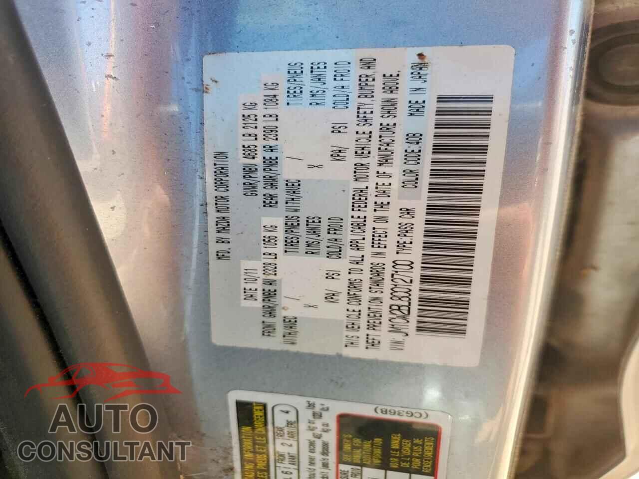 MAZDA 5 2012 - JM1CW2BL8C0127100