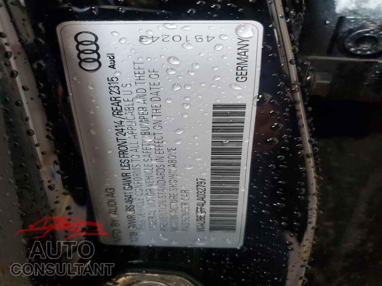 AUDI A3 2020 - WAUBEGFF4LA032797