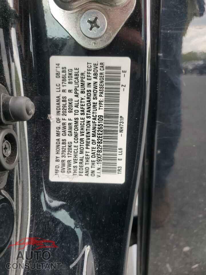 HONDA CIVIC 2014 - 19XFB2F82EE265109