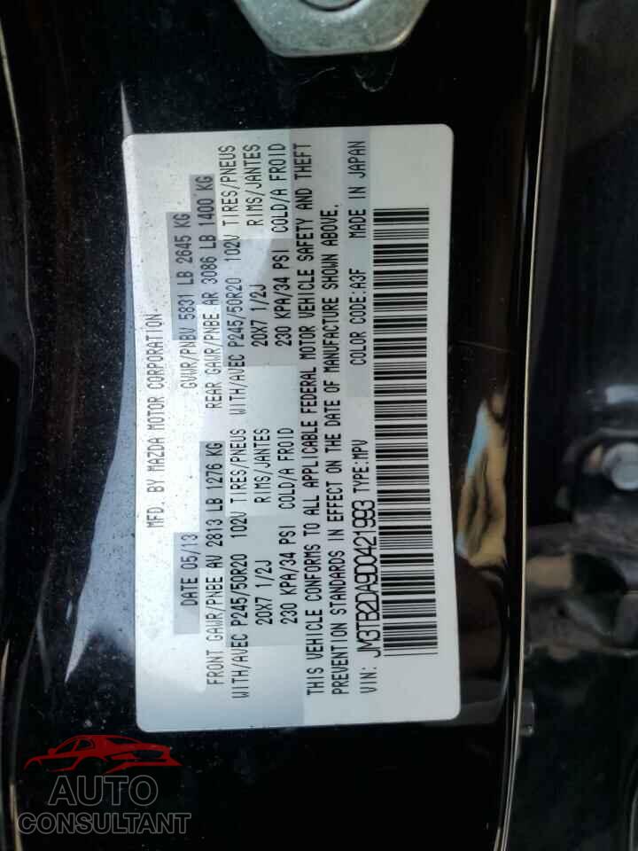 MAZDA CX-9 2013 - JM3TB2DA9D0421993